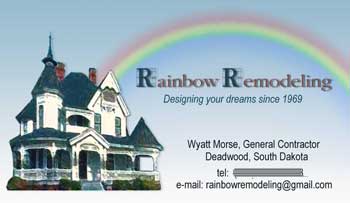 Rainbow Remodeling's Business Card