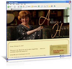 Redesigned website for author Angela Hunt