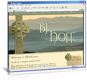 Custom WordPress design for author BJ Hoff