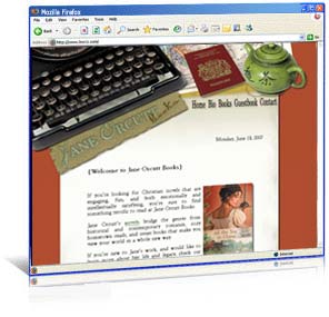 Web site design for author Jane Orcutt