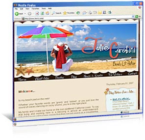 Author web site design for Julie Carobini