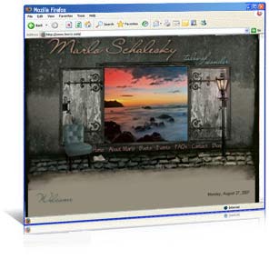Custom web site design for author Marlo Schalesky