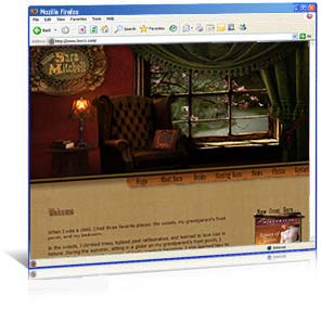Website design for author Sara Mitchell