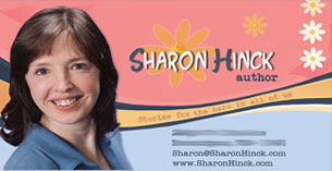 Author Sharon Hinck's Business Card