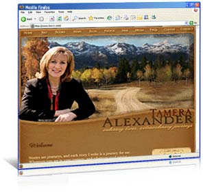 Web site redesign for historical author Tamera Alexander