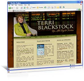 Web site design for author Terri Blackstock
